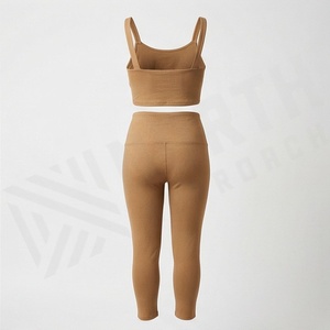 Ensemble de yoga pour femmes, vêtements de fitness, soutien-gorge de sport et leggings, tenue de sport pour la gym, l'entraînement et les exercices, couleur personnalisée - Product Image 2