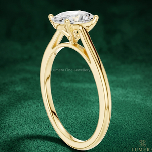 แหวนเพชรทรงรีแบบโซลิแทร์ ทอง 9KT 10KT 14KT 18KT แหวนหมั้น ผู้ผลิต OEM ODM - Product Image 3
