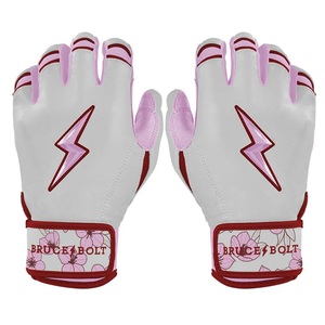 Guantes de bateo Brucebolte 100% de cuero suave Cabretta, antideslizantes, transpirables, ligeros y personalizados para entrenamiento de béisbol. - Product Image 1