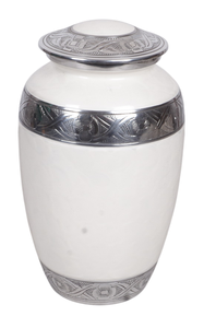 Urna Funeraria Clásica Americana de Aluminio Blanco Dorado, Acabado Natural, Capacidad de 220 Pulgadas Cúbicas, Decoración Funeraria para Interiores - Mejor Precio - Product Image 3
