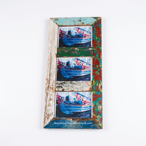 Handcrafted Creative Eco-Friendly Photo <b>Frame</b> From Reclaimed Boat Wood Original Color for <b>Wall</b> Home Decor Wholesale - Product Image 1