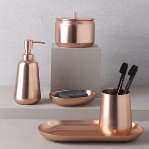 Elegante Juego de Accesorios Metálicos para Baño que Agrega un Toque Moderno y Comodidad Organizada a los Espacios Interiores del Baño - Product Image 1