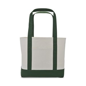 Sac fourre-tout en toile de coton crème avec base jaune, robuste, à soufflet, personnalisable avec logo, vente en gros, promotionnel, pour courses, plage et shopping - Product Image 3