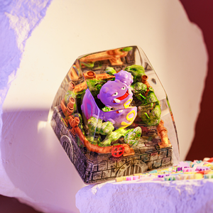 Keycaps Artisanat Forêt Mystique, Keycaps Artisanat Personnalisé, Keycaps Anime Mignons, Keycaps Verts, Ensemble de Keycaps, Keycaps en Bois - Product Image 4