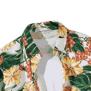 Service OEM Vêtements pour hommes 2026 Vente en gros Chemises décontractées de plage respirantes à manches courtes col rond en polaire unie à bouton unique 100% - Product Image 4