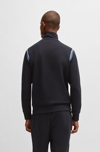 Ensemble de survêtements deux pièces pour hommes avec capuche, rayures contrastées, style athlétique, design personnalisé, collection 2026, vente chaude, finitions personnalisées - Product Image 2
