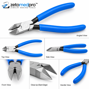 Alicates de Corte Inclinados de 6 Pulgadas, Cortadores de Alambre de Precisión con Mandíbula Angulada, Herramienta Ligera de Acero Inoxidable para Joyería ZetomedPro - Product Image 2