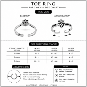 DIVYORO PURPLE SILVER <b>ADJUSTABLE</b> CLASSIC TOE <b>RING</b> SET - Product Image 5