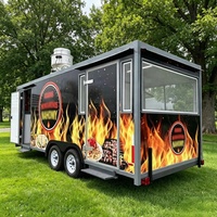 Remorque alimentaire mobile en acier inoxydable de 16 pieds avec cuisine complète, résistante à la rouille, capacité personnalisable pour la restauration rapide et le barbecue