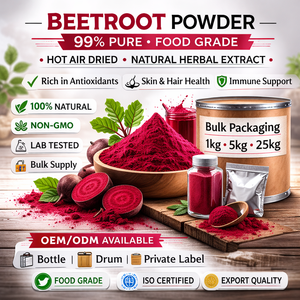 Natural Beetroot Fruit Extract Powder 99% Pure Bulk Supply in Bottle/<b>Drum</b> for Smoothies Juices and Food Processing - Product Image 6