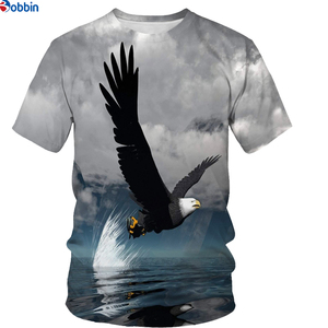 T-shirt pour homme à sublimation, imprimé aigle violet, manches courtes, col rond, coupe décontractée, polyester respirant, tricoté, impression photo - Product Image 2