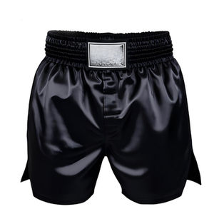 Shorts de boxe d'entraînement pour hommes 100% polyester, taille mi-haute, fermeture élastique, séchage rapide, respirant, logo personnalisé, jambe longue avec protection intégrale - Product Image 1