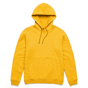 เสื้อฮู้ดผู้ชายสีดำล้วน ทรงปกติ ผ้าฟลีซ โพลีเอสเตอร์ 100% สวมใส่สบายสำหรับฤดูใบไม้ร่วง มีกระเป๋า ผ้าถัก ระบายอากาศได้ดี น้ำหนัก 260 กรัม แขนยาว - Product Image 3