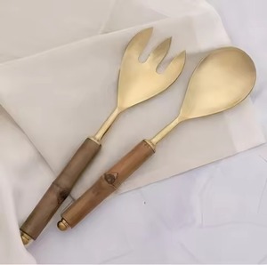 Luxury <b>Buffet</b> Service Salad <b>Server</b> Set Stainless Steel Food Serving Accessories - Product Image 2