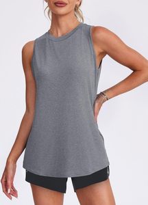Camiseta Deportiva para Mujer, Sin Mangas, Absorbente de Humedad, para Yoga, Gimnasio, Ejercicio, Ropa Deportiva Elástica, Informal, Venta al Por Mayor - Product Image 4