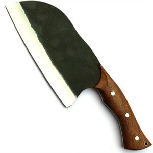 Couteaux à découper polyvalents avec lame en acier forgé rustique, manche en bois confortable et étui en cuir pour la découpe de la viande - Product Image 5