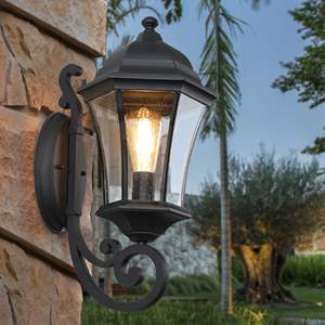 2-Pack Elegant Black Metal Vintage Outdoor <b>Wall</b> Lamp Porch Patio Garden <b>Lighting</b> <b>Sconce</b>-Bulb Not Included - Product Image 1