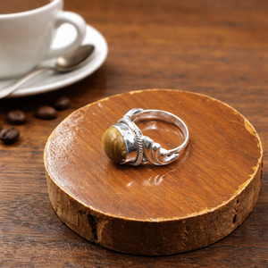 Natural <b>Tiger</b> <b>Eye</b> Gemstone <b>Ring</b> 925 Sterling Silver Handmade Vintage Statement <b>Ring</b> Oval Cabochon Men Women Jewelry for Unisex - Product Image 5