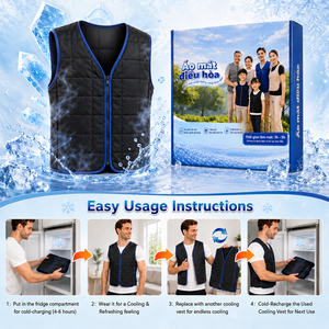 Cooling <b>Vest</b> with Integrated Cooling Gel Different Designs Phase Change Material Low Price for <b>Men</b> & Women Hot Weather - Product Image 4