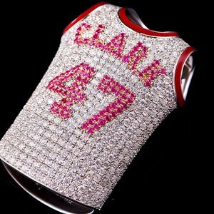 Messi Gems MS-57 Colgante de Jersey James 23 de Plata 925, Estilo Hip Hop, con Incrustaciones de Circonita Cúbica - Product Image 4