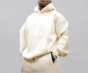 Sweat-shirt à manches longues en coton chaud pour homme, confortable pour l'extérieur en hiver, à porter toute la journée - Product Image 1