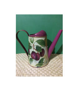 Superbe bidon d'eau galvanisé imprimé en émail adapté à l'arrosage des plantes tout en servant de bel accent de jardin décoratif - Product Image 4