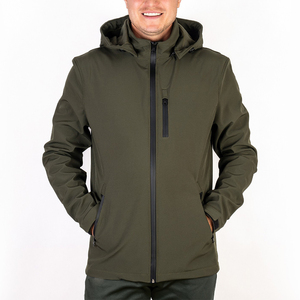 Customized Softshell Waterproof Wind-Resistant Breathable Lightweight Unisex Long Sleeve Hunting <b>Hooded</b> <b>Jacket</b> - Product Image 1