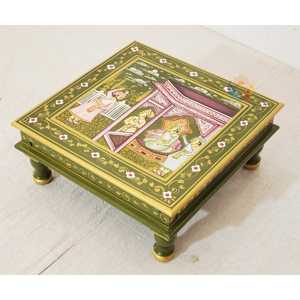 Único indio pintado madera Bajot decorativo decoración del hogar artículo - Product Image 6