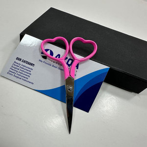 Professional Stainless Steel Embroidery <b>Scissors</b> Pink Heart Shape Handle Fine Tip Precision <b>Sewing</b> Thread Cutting Tool - Product Image 4