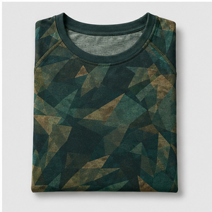 Camiseta de Manga Corta para Hombre con Estampado de Camuflaje Angular Verde Selva, Modelo MTS-CAMO-0006 - Product Image 5