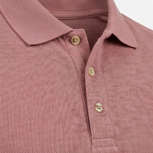 Polo à manches courtes rose pour homme, tricoté, imprimé, coupe classique, boutons - Product Image 4