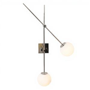 Pared de latón articulada de doble globo moderna, luz de pared LED de cobre de 220V para interior/exterior, hogar, sala de estar, dormitorio, apliques de pared - Product Image 1