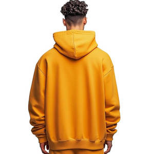 Sudadera con capucha extragrande de color sólido para hombre, estilo casual, holgada, de tela suave y transpirable para la colección de invierno. - Product Image 4