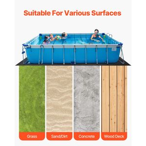 Tappetino per Piscina Rettangolare 12 X 24 ft, Extra Spesso, per Piscine Interrate, Forma Ovale, Previene Forature e Strappi - Product Image 6