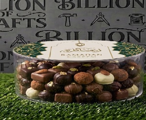 Boîte de rangement ronde élégante en acrylique transparent de qualité supérieure avec couvercle en acrylique imprimé, pour la décoration de cuisine, les bonbons, les fruits secs, ou comme boîte cadeau. - Product Image 6