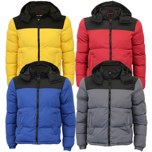 <b>Mens</b> Thermal Shiny Hooded Puffer <b>Jacket</b>, Insulated Winter Coat, Water Resistant Down Padded Puffy <b>Jacket</b> Manufacturer - Product Image 6