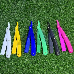 Navajas de barbero ABS con mango de plástico, cuchilla deslizante intercambiable, personalizables con logo, profesionales y personales - Product Image 3