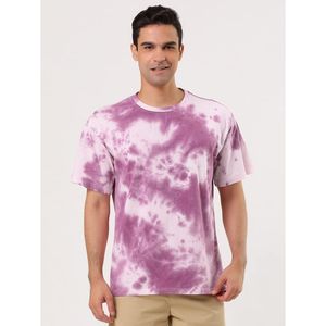 Camiseta de Hombre Estilo Casual Urbano con Estampado Tie-Dye, Mezcla de Algodón/Poliéster Ecológica, Cuello Redondo, Colores Personalizados, Gran Venta - Product Image 6