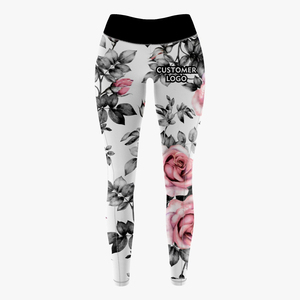 Women's Elastic Waist Mid Sublimation Printed Athletic Compression Leggings <b>Tight</b> Fit Gym BJJ MMA Fitness Training Breathable - Product Image 1