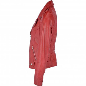 Veste de moto en polyester pour femme, taille plus, coupe ajustée, fermeture éclair, respirante, légère, tricotée, vêtement d'extérieur classique - Product Image 3