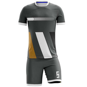 Men's Sports Plain Polyester Breathable Football Jersey FC Soccer Uniforms Sets Soccer Wear Jersey mesh Football Set - Product Image 5