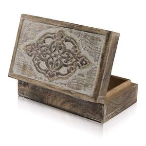 Boîte de rangement en bois multifonctionnelle de qualité supérieure avec options personnalisables et design de Noël bouddhiste pour l'organisation du bureau - Product Image 4