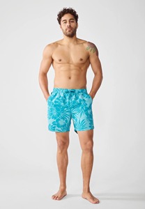 Shorts de Playa para Hombre, Estampado Floral, Secado Rápido, Protección UV, Elásticos en 4 Direcciones, Cordón Ajustable, Bolsillos Laterales, Tejido de Punto, 100% Poliéster - Product Image 5