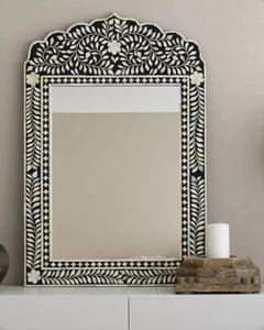 <b>Rectangular</b> Decorative <b>Wall</b> <b>Mirror</b> Luxury Hotel Bathroom Decorative Bone Inlay Finishing <b>Mirror</b> Frame <b>Wall</b> <b>Mirror</b> Frame - Product Image 5