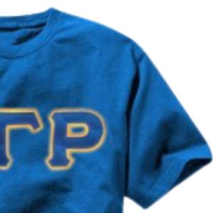 เสื้อยืดสีดำพิมพ์ลายตัวอักษรกรีก Sigma Gamma Rho สีฟ้า เสื้อยืดลำลองสำหรับผู้หญิง เสื้อยืดลายกราฟิกแขนสั้นแบบสั่งทำพิเศษ - Product Image 4