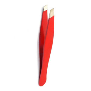 Pinzas Profesionales para Cejas Rojas para Mujer, Punta Inclinada, Depilación, Maquillaje, Herramienta de Belleza, Acero Inoxidable, Precisión para Cejas - Product Image 6