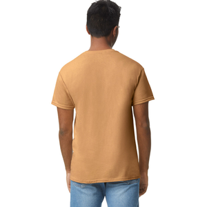 เสื้อยืดผู้ชายสีทองสำหรับผู้ใหญ่ ผ้าฝ้ายพรีเมียม คอกลม แขนสั้น สไตล์ลำลอง เสื้อเปล่าสำหรับสกรีนโลโก้ ขายส่งเสื้อผ้า - Product Image 3
