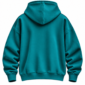 Sweat à capuche premium pour homme, couleur Teal, coupe décontractée, poche kangourou, 100% coton molletonné 450 GSM, impression personnalisée - Product Image 2