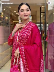 Best Fabric Viscose with Position Print & Embroidered work <b>Kurti</b>-Soft Cotton Pant-Chanderi Cotton Print Dupatta <b>Indian</b> Supplier - Product Image 2