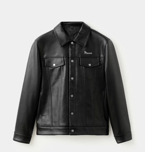 Veste en cuir d'agneau confortable et respirante, col montant, fermeture éclair, décontractée pour l'hiver, vestes décontractées personnalisées pour hommes - Product Image 5
